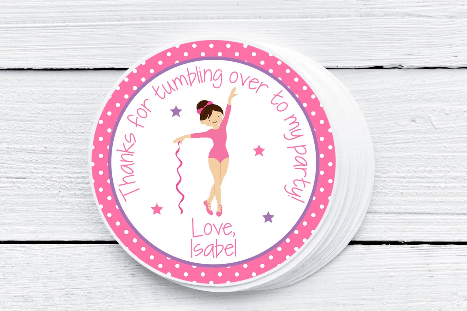 Gymnastics Favor Tag Gymnastics Party Gymnast Favor Tag Etsy