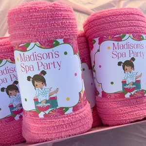 Decorações para festa de aniversário de spa, toalhas de banho, festa de spa, festa de aniversário de spa, decorações para festa de spa, festa de spa para imprimir, festa de spa para meninas