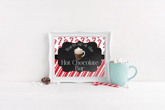 Hot Cocoa Bar, Hot Chocolate Bar, Hot Cocoa Sign, Hot Chocolate Sign, Warm Up at the Hot Chocolate Bar, Beverage Sign, Winter Wonderland Il_570xn