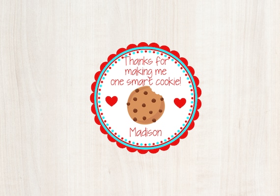 Teacher Gift, Teacher Appreciation, One Smart Cookie, Teacher Appreciation Day, End of School Gift, End of School, End of Year, School Tag Il_570xn