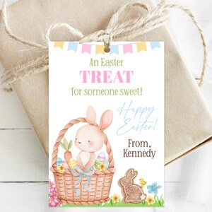 Editable Easter Brunch Bundle Templates, Invitation and Evite, Dinner Menu and Food Card, 8x10 Sign, Cupcake Toppers, Favor Tag, Corjl, EADN image 7