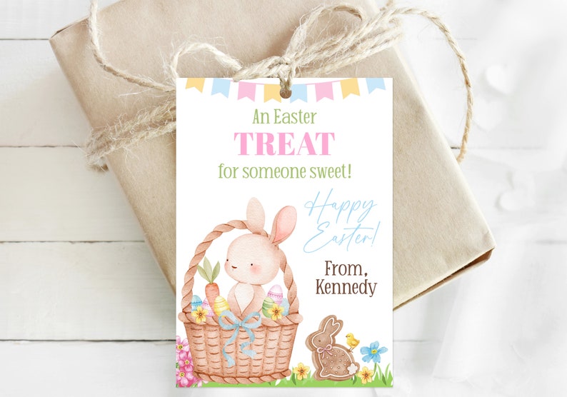 Editable Easter Brunch Bundle Templates, Invitation and Evite, Dinner Menu and Food Card, 8x10 Sign, Cupcake Toppers, Favor Tag, Corjl, EADN image 7