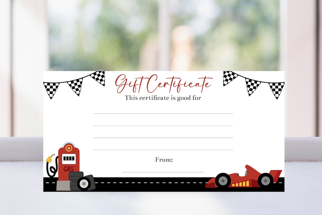 Editable Car Repair Gift Certificate Template, Printable Car