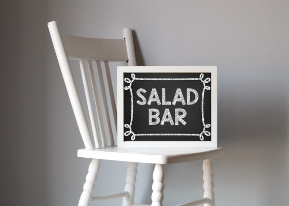 Salad Bar Sign Salad Bar Party Decorations Graduation