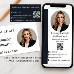 Modern Business Card Template Trendy Professional Business Card Real Estate Agent Insurance Agent Attorney Business Card Graduation Corjl