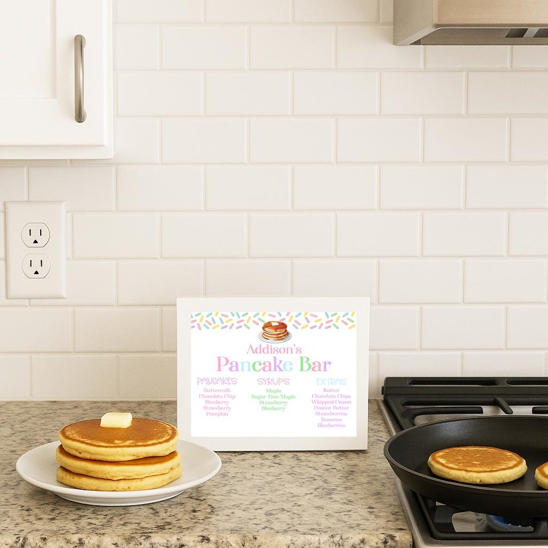 Editable Pancake Bar Sign | Printable Brunch Decor (digital Download ...