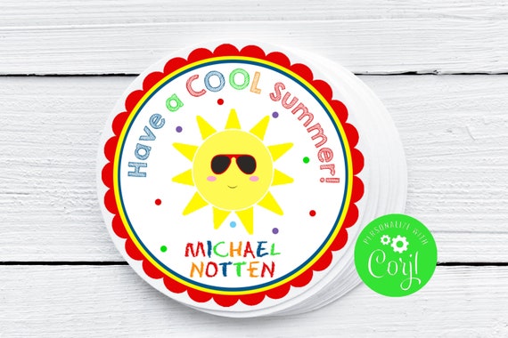 Printable Have a COOL Summer Tag, School Tag, End of the School Year, End of the Year, Corjl, Gift for Class, Instant, Printable Tags Il_570xn