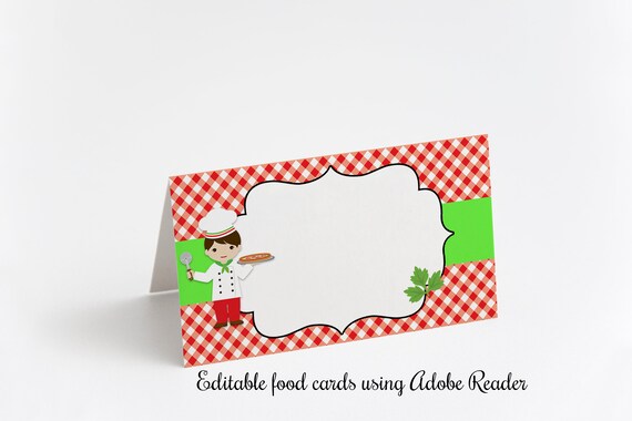 Editable Pizza Food Cards Pizza Party Pizza Birthday Pizza