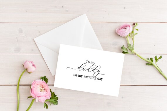 To my Daddy on my wedding day, Daddy card, Dad card, Father card, Wedding Day Card, Card for dad, Dad wedding, Wedding, On my wedding day Il_570xn