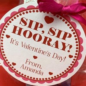 Sip Sip Hooray Valentine,  Juice Valentine, Non Candy Valentine, Classroom Valentines, Kids Valentines, Valentines For Kids, Valentines Kids