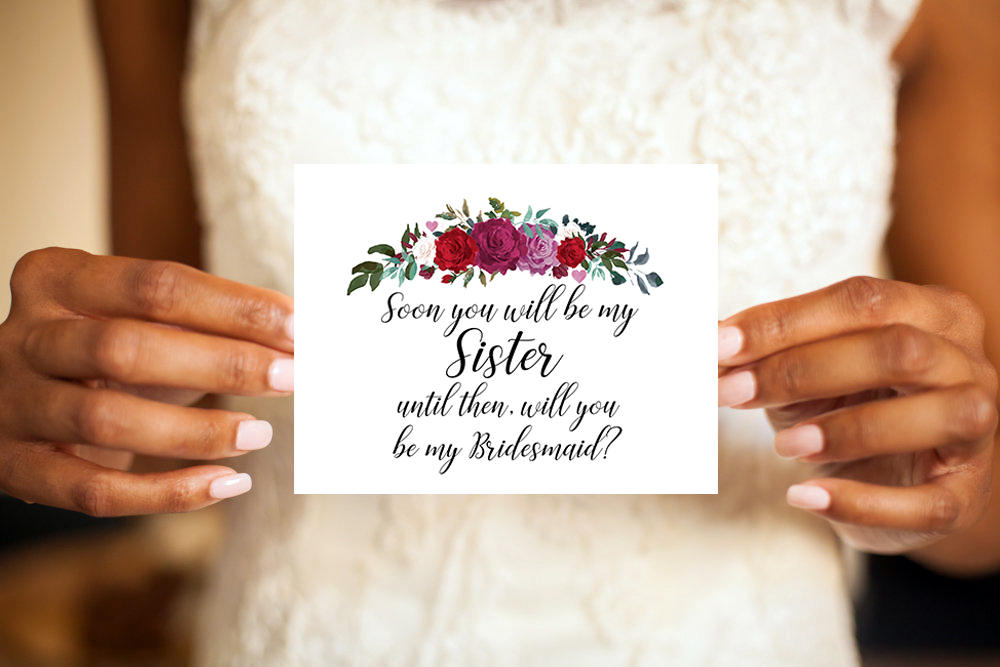 Sister In Law Card Ask Bridesmaid Bridesmaid Proposal | Etsy