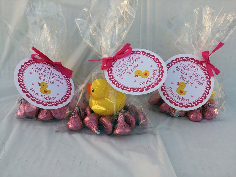 I'm a Lucky Duck, Rubber Ducky, Lucky Duck Valentine, Preschool Valentine, Valentine's Day, Lucky Duck, Daycare Valentine, Kids Valentines image 2