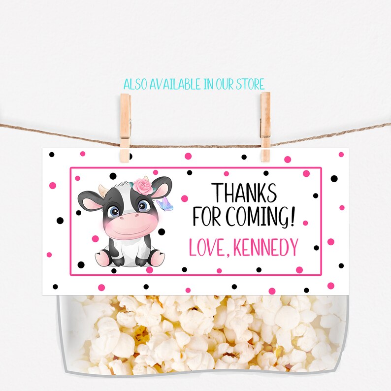 Editable Cow First Year Photo Banner, Printable Cow First Birthday Party, Farm Party Decorations, Cow Party, Instant Downlaod, HCHM image 3