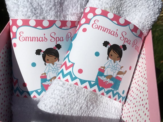 African American Spa Towel Wrap Spa Party Decorations Towel Etsy