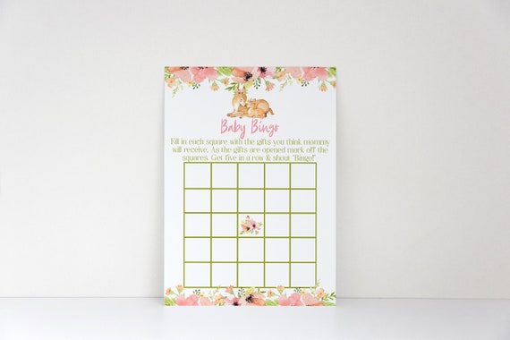 Baby Shower Bingo, Deer Baby Shower, Bingo Game, Woodland, Oh Deer, Baby Shower Games, Rustic Baby Shower, Fall Baby Shower, Instant, DEBS Il_570xn