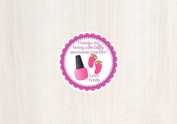 Printable Teacher Tag, Toetally Awesome Teacher, Teacher Manicure, Teacher Appreciation, Teacher Pedicure, Teacher Gift, Toetally Awesome Il_570xn