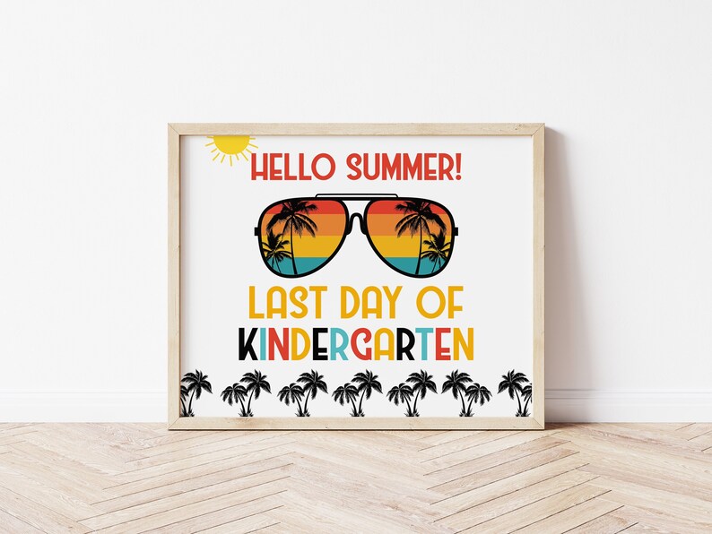 Last Day of Kindergarten Printable School Sign Last Day of - Etsy
