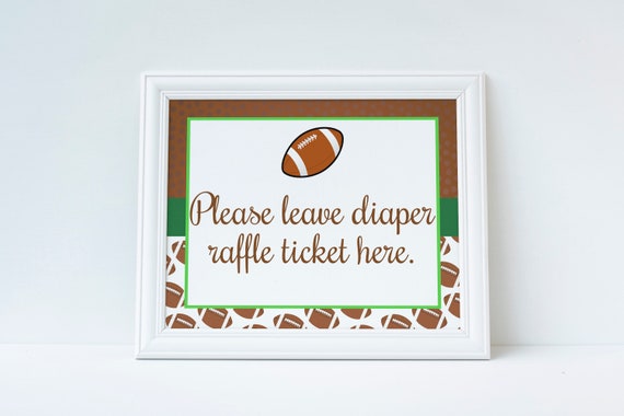 football diaper raffle sign diaper raffle ticket sign football raffle ticket signs