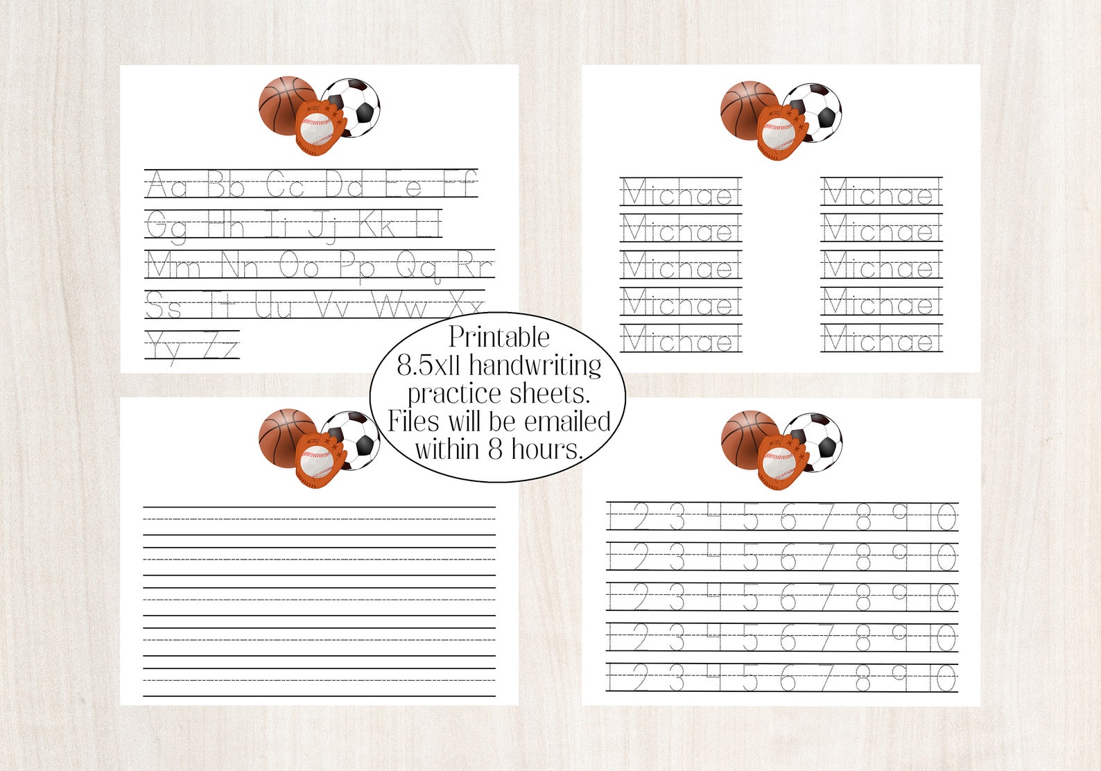 Handwriting Practice Writing Printable Personalized | Etsy