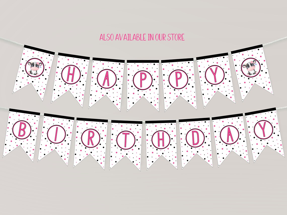 Printable Cow Cupcake Toppers Farm Birthday Party - Etsy
