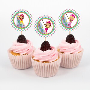 Rock Climbing Cupcake Toppers, Rock Climbing Birthday Party, Girls Birthday Party, Cupcake Toppers, Instant Download, Printable, ROGI