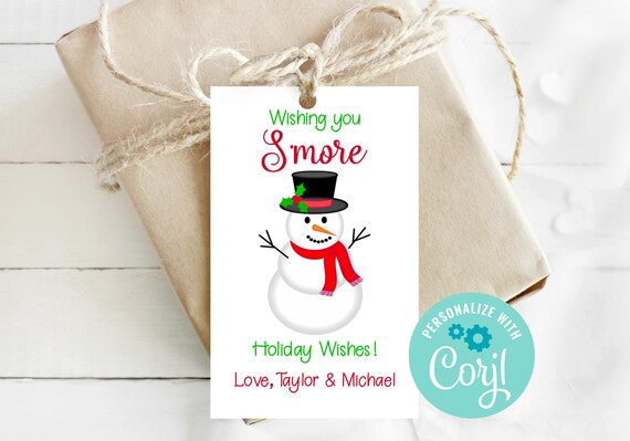 Editable Christmas Tag Wishing You S more Holiday Wishes Smore Editable Christmas Tag Wishing You S more Holiday Wishes Smore