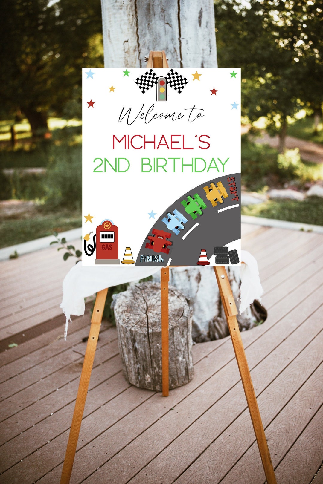Editable Racing Party Birthday Welcome Sign Template Race Car - Etsy