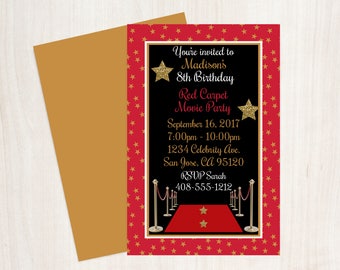 Red Carpet Bridal Shower Invitations 8
