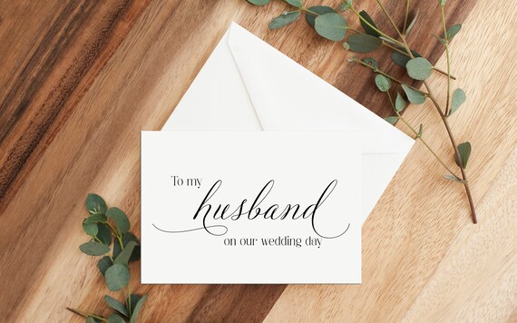To my husband on our wedding day, Card for Groom, Future husband, Card for groom on wedding day, Wedding Card, Groom Card, Wedding day cards Il_570xn