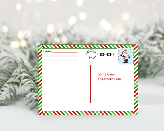Letter to Santa, Santa Letter, Letter To Santa Claus, Letter to the Elves, North Pole Letter, Kids Christmas Activity, Printable Christmas Il_570xn