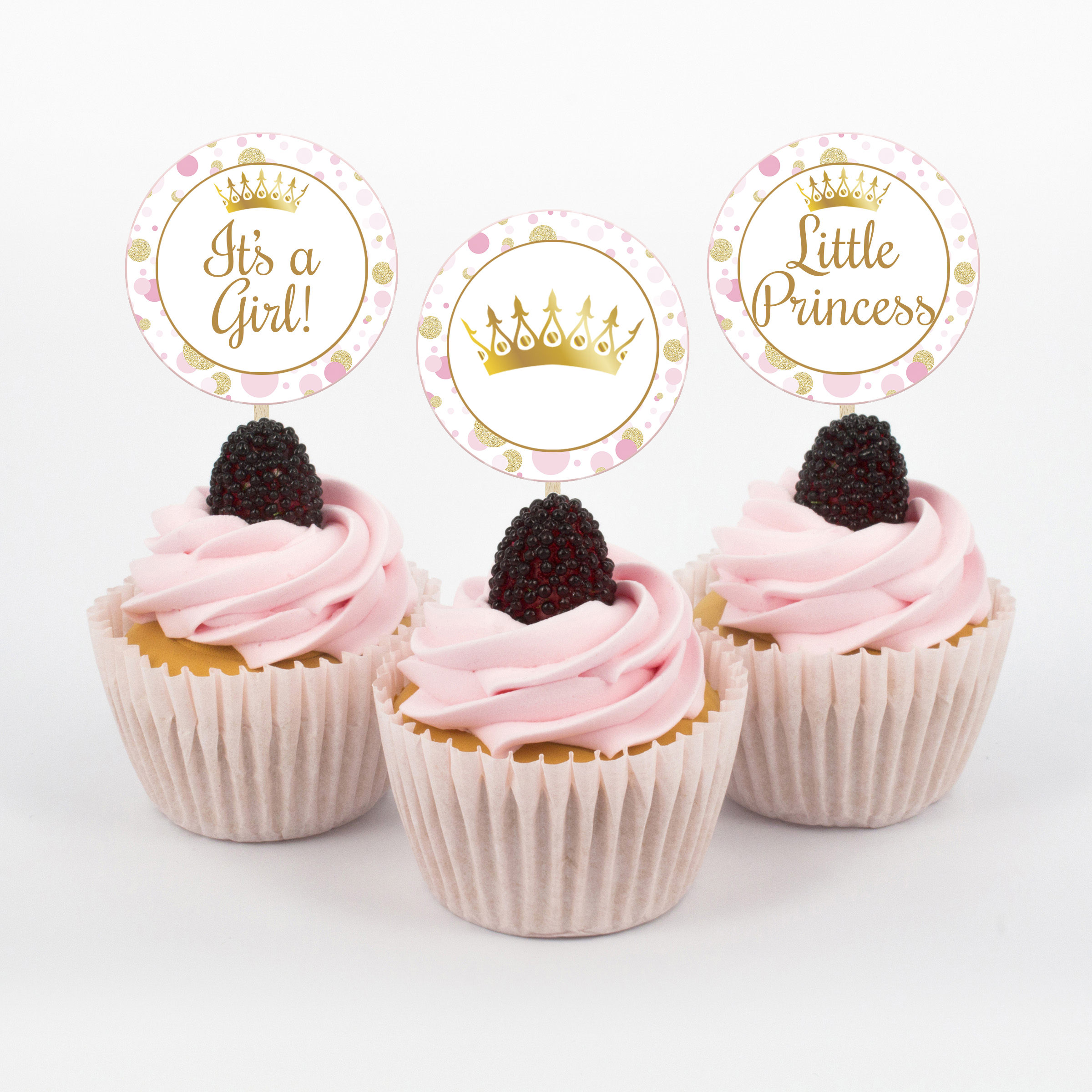 Princess baby shower cupcakes 2025