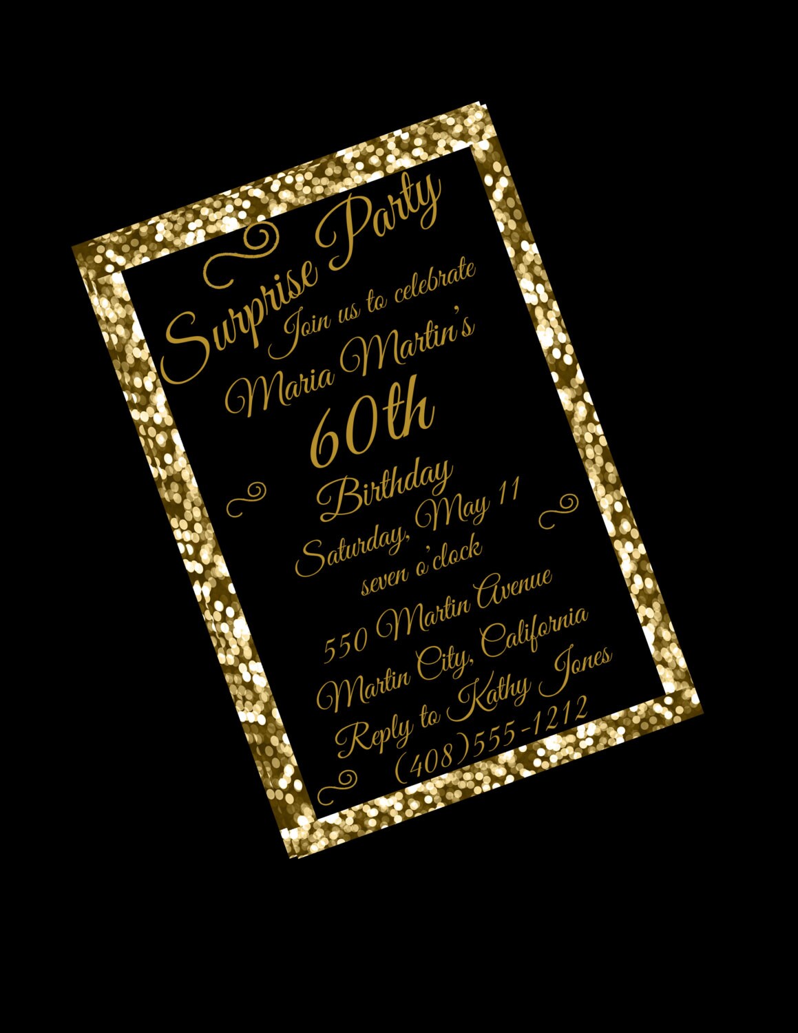 60th Birthday Invitation 60th Birthday Party 60th Surprise ...