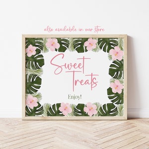 Printable Luau Bar Menu Sign Template Luau Party Decorations - Etsy