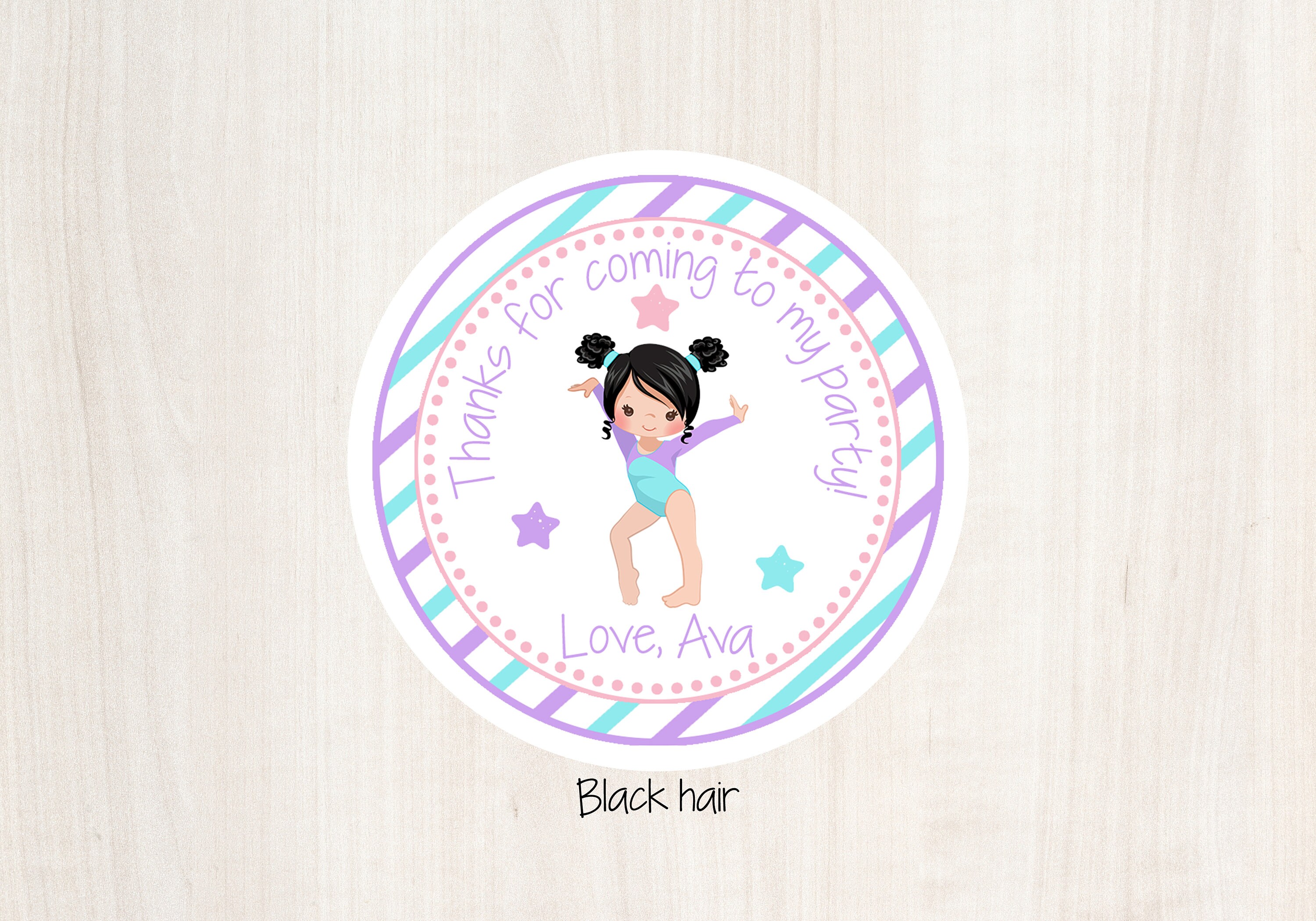 Gymnastics Party Favor Tags Gymnastics Birthday Tag Etsy