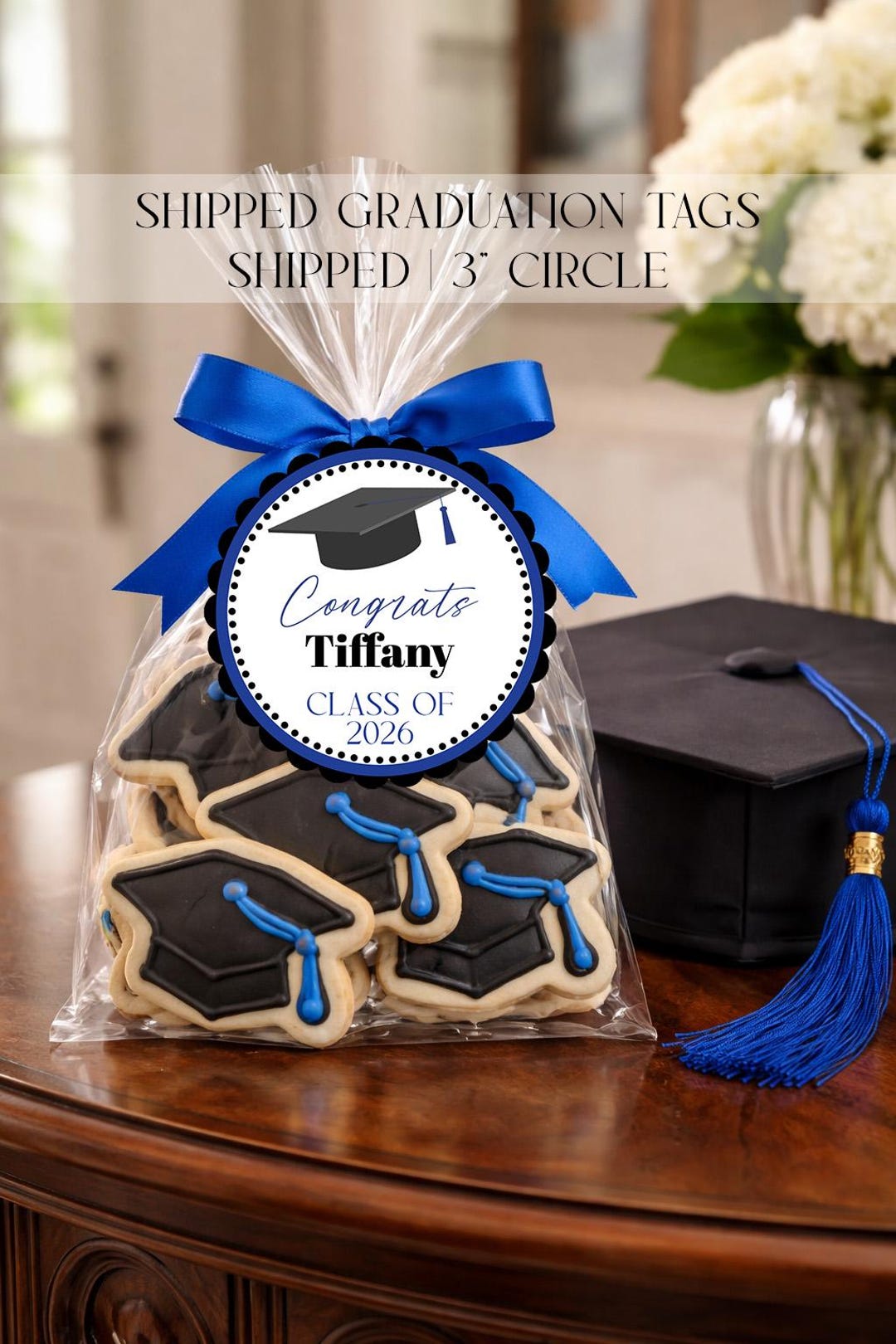 Custom Graduation Favor Tags | Class of 2026 Party Circles (printed ...