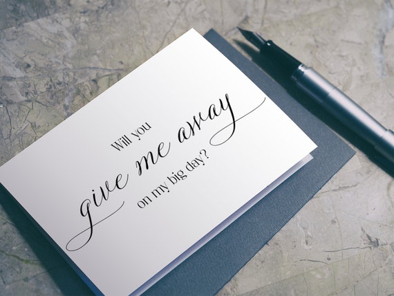 Give me away, Father of the Bride, Will you walk me down the aisle, Card for Dad, Wedding Card, Asking Dad to walk me down the aisle Il_570xn