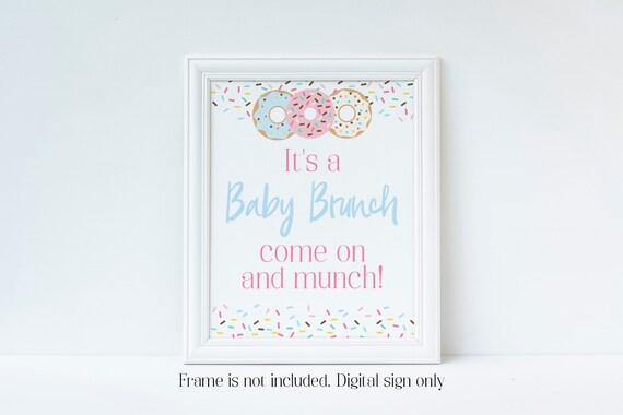 Donut Baby Shower Brunch Sign, Baby Sprinkle, Printable Sign, Baby Shower Decorations, Instant Download, Shower Sign, Gender Neutral, DSBS Il_570xn