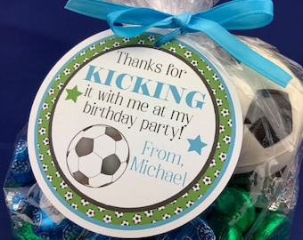 Soccer favor tags, Soccer party, Soccer birthday party, Sports party, Birthday party decorations, Sports party decorations, Birthday favors