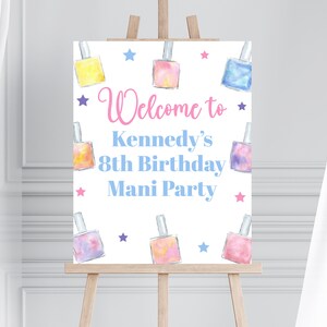 Mani Birthday Party Bundle, Editable Mani Pedi Set, Girls Birthday Manicure Party Printables, Nail Salon Party Decorations, Corjl, MPNP image 4