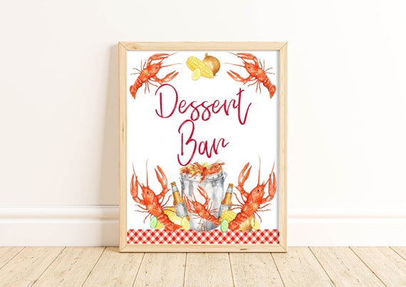 Printable Crawfish Dessert Bar Sign Dessert Table Crawfish Boil Printable Crawfish Dessert Bar Sign Dessert Table Crawfish Boil