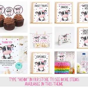 Cow Birthday Party Bundle, Printable Cow Invitation Template, Digital ...