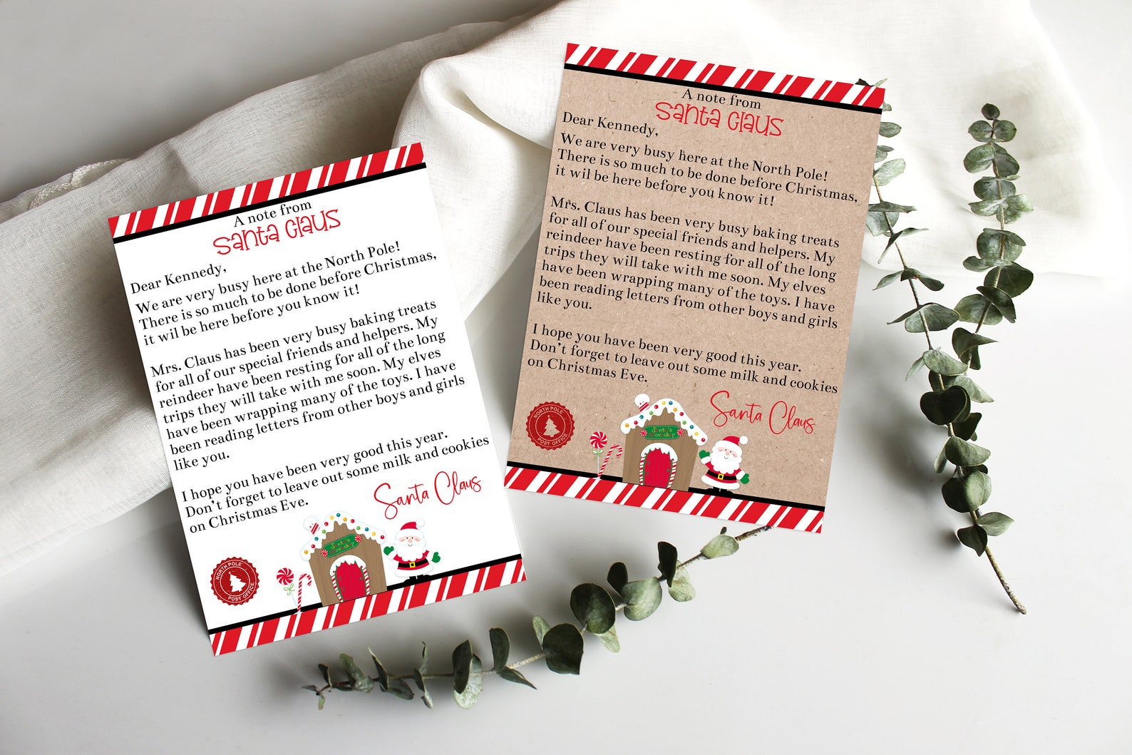 Editable Note From Santa Template Printable Letter From Santa - Etsy