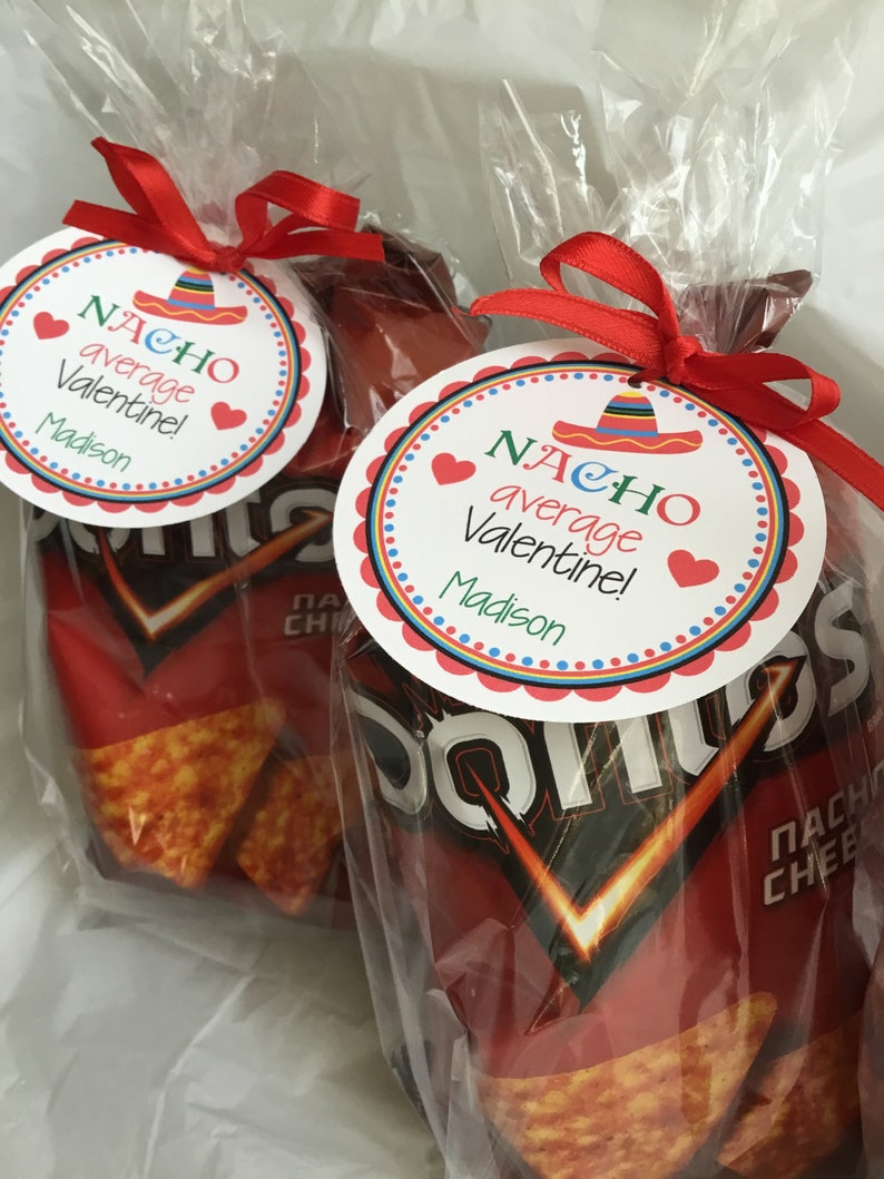 Nachos editables para San Valentín, Nachos imprimibles para San Valentín, Etiquetas para nachos para San Valentín en clase y escuela, Bolsa de papas fritas para San Valentín, Corjl imagen 1