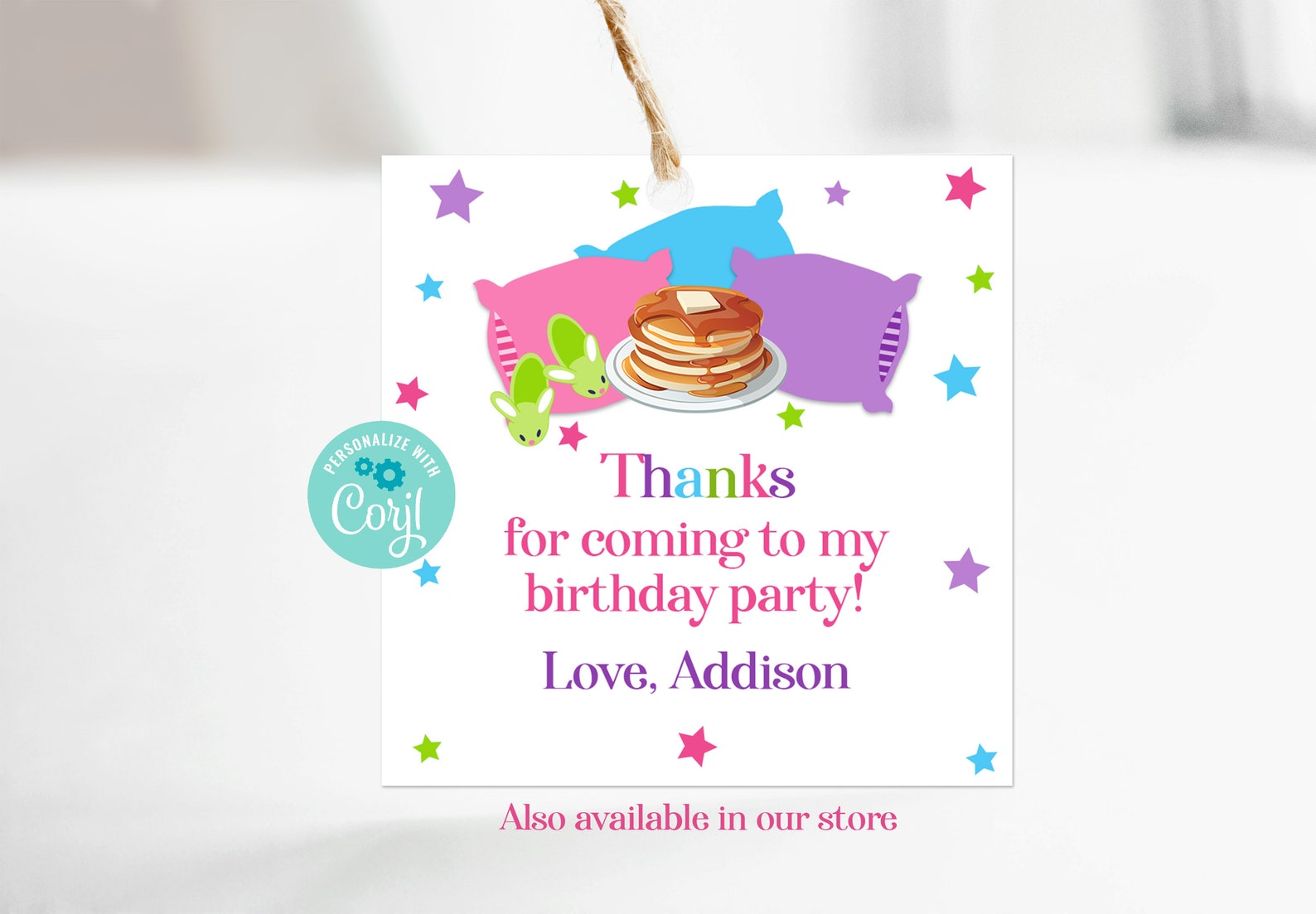 Editable Pancake Bar Sign Template Pancakes and Pajamas Etsy