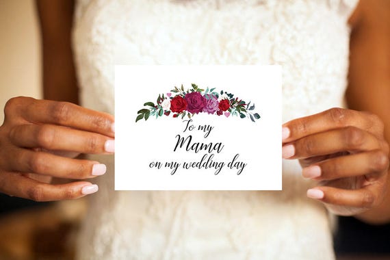 To my Mama on my wedding day card, Mother of the bride card, Mom wedding card, Greeting card, Mama, Wedding day card Il_570xn