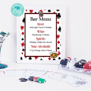 Editable Casino Party Bundle Templates, Casino Birthday Party Decorations, Printable Casino Party, Casino Night, Poker Night, Corjl, CAS 画像 5