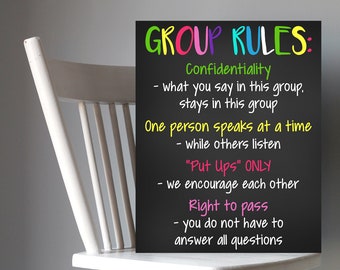 Group Rules, School Counselor, Class Rules, School Counselor Sign, Counselor Office, Guidance Counselor, Counselor Poster, Counselor Sign