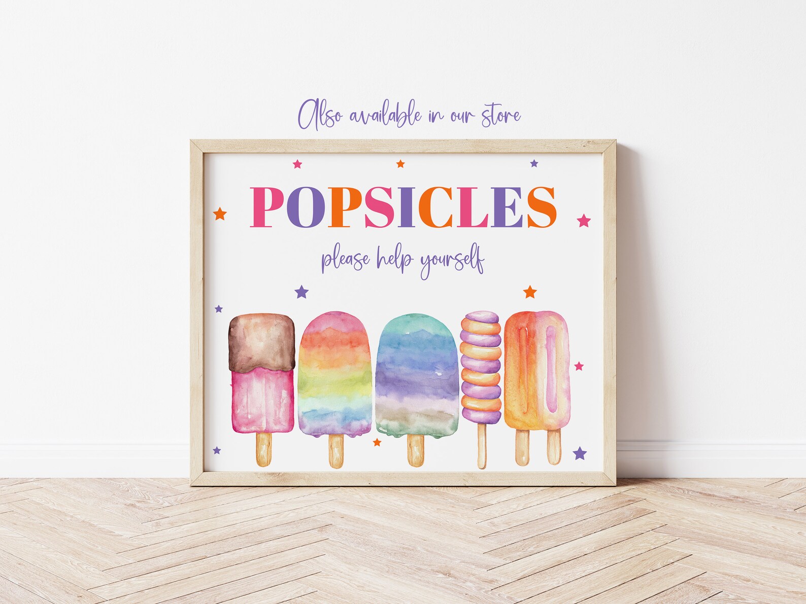 Popsicles Party Welcome Sign Template Popsicles Birthday Party - Etsy
