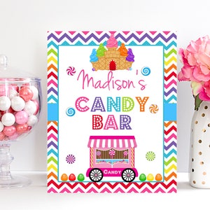 Candy Bar Sign, Printable Candy Shoppe Sign, Candy Shoppe, Candy Buffet Sign, Candy Table Sign, Candy Party, Candy Birthday, Editable, CABP image 1