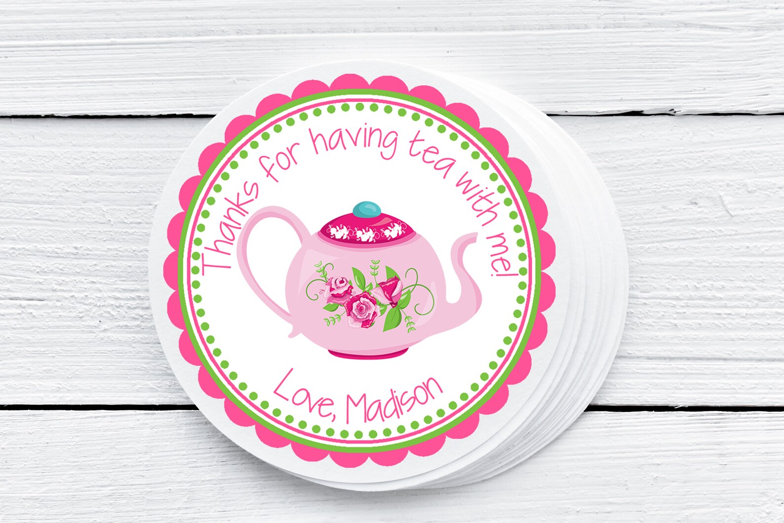 Tea Party Birthday Favor Tag Tea Birthday Tag Tea Party Etsy